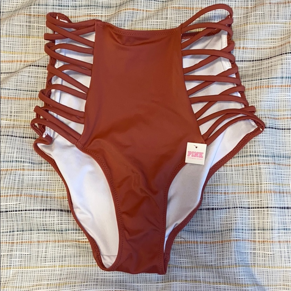 High waisted PINK bikini bottoms